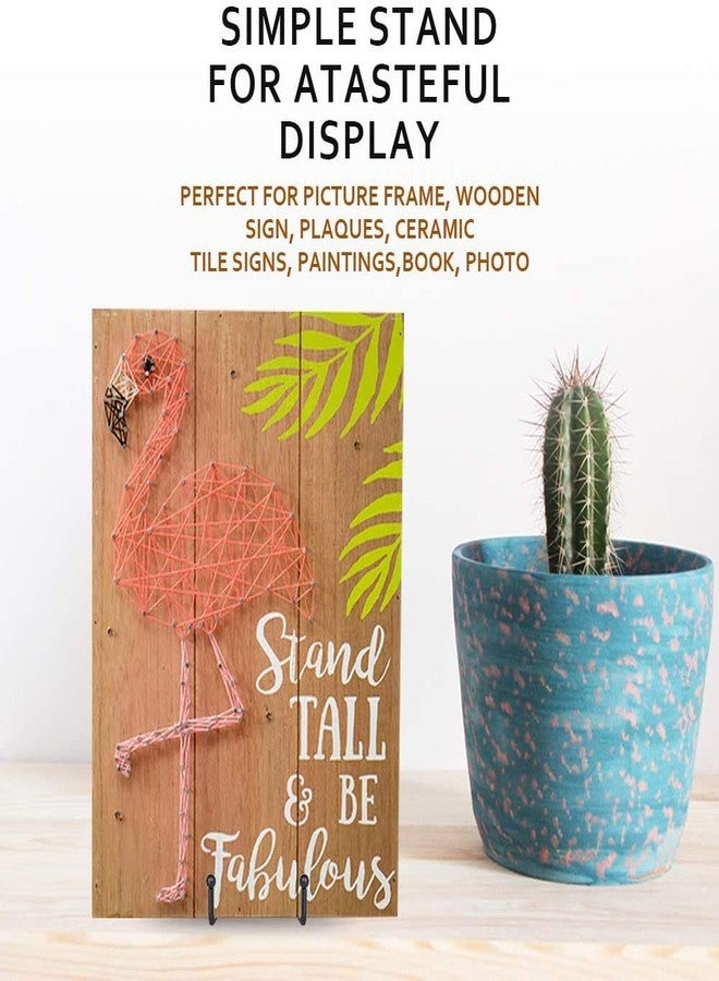Pikify Steel Decorative Plate Picture Frame Book, Easel/Canvas Display Stand (Black, 6 Inch) - Image 5
